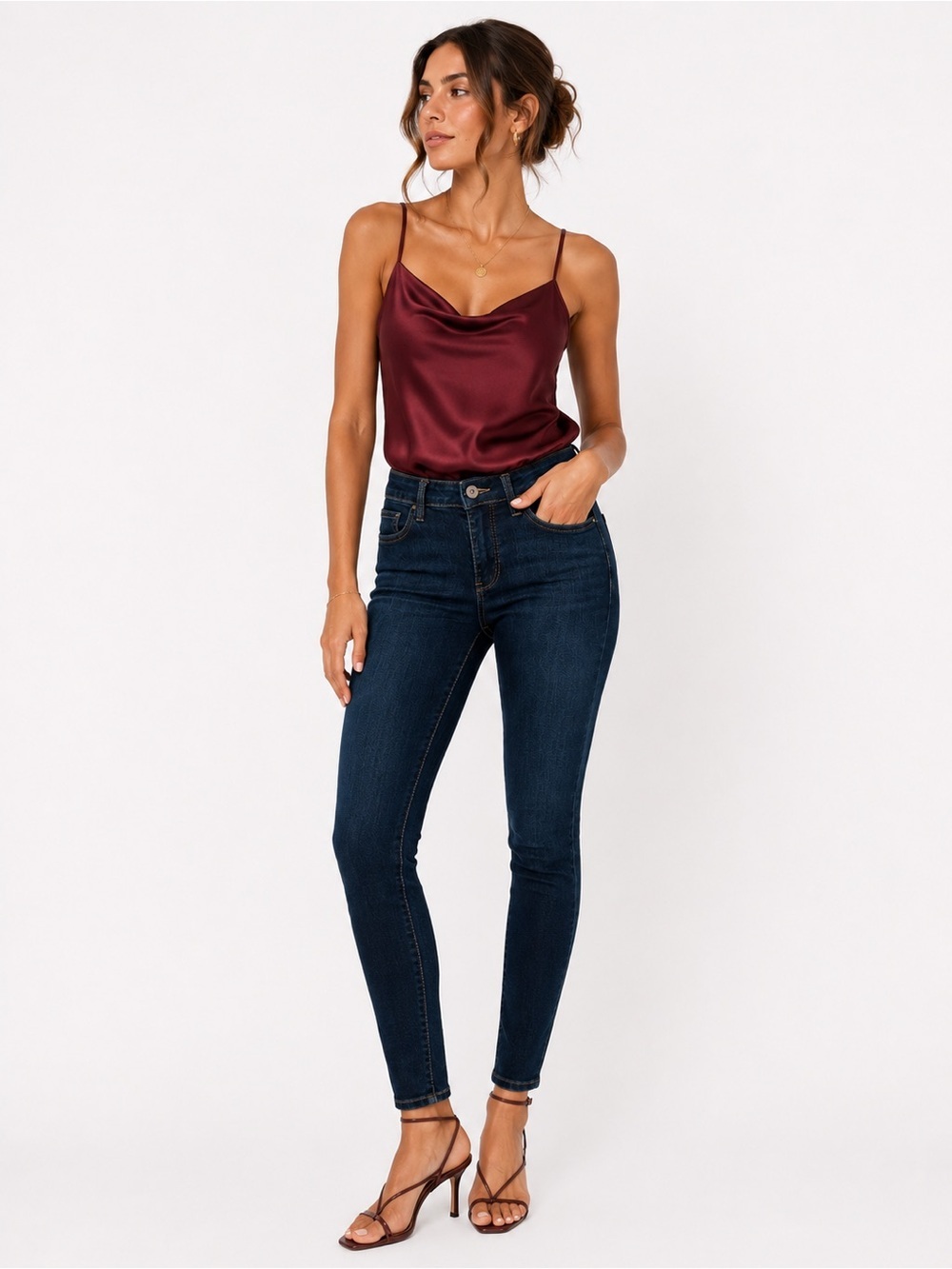 Pilcro Anthropologie Mid Rise Skinny Jeans Dark Wash Stretch Denim Size 27